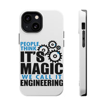 DistinctInk ToughCase for Apple iPhone, Compatible with MagSafe Charging - People Think It's Magic It's Engineering