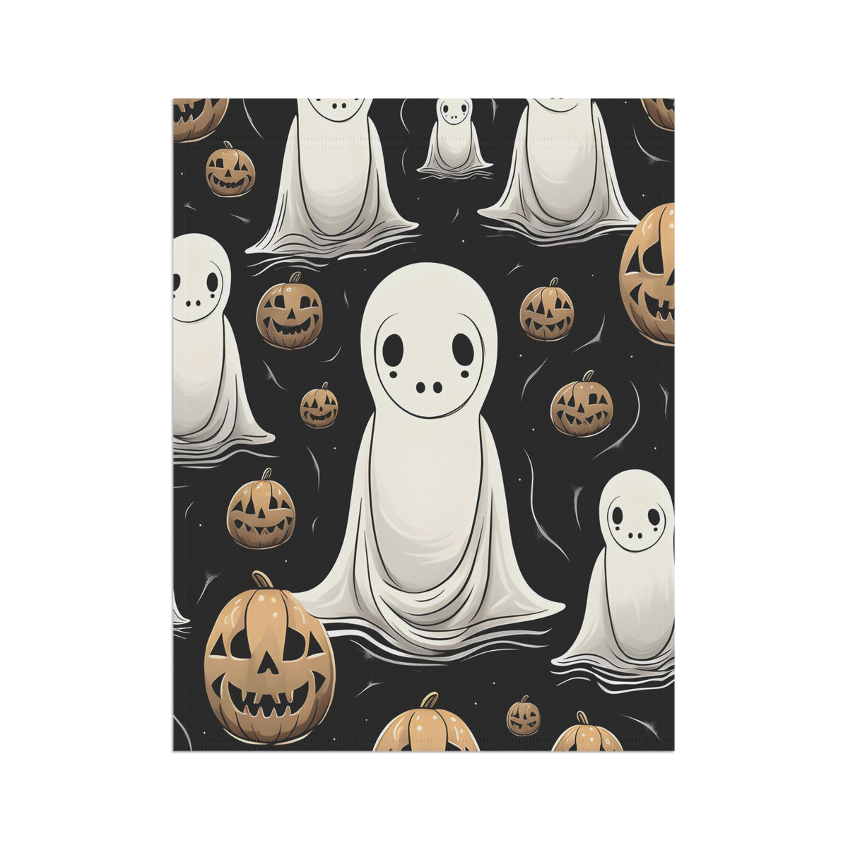 Garden & House Banner / Flag with Ghostly Skeleton and Pumpkin Design for Halloween, view 8