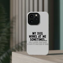 DistinctInk ToughCase for Apple iPhone, Compatible with MagSafe Charging - My Dog Winks at Me Sometimes