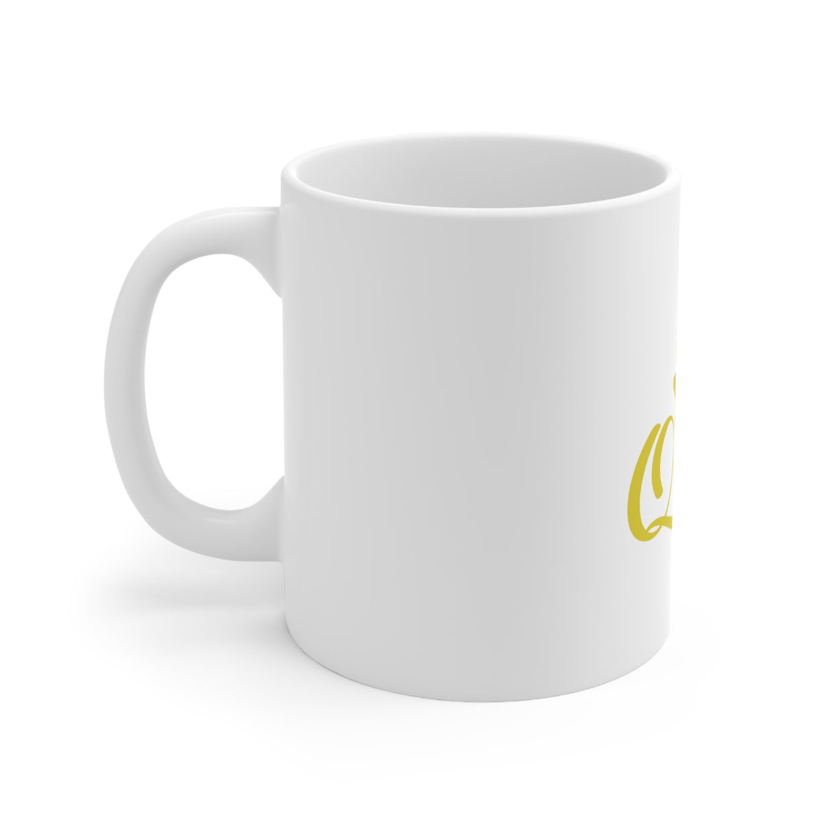 Glossy White Coffee / Tea Mug - Yoga Queen Crown, view 2