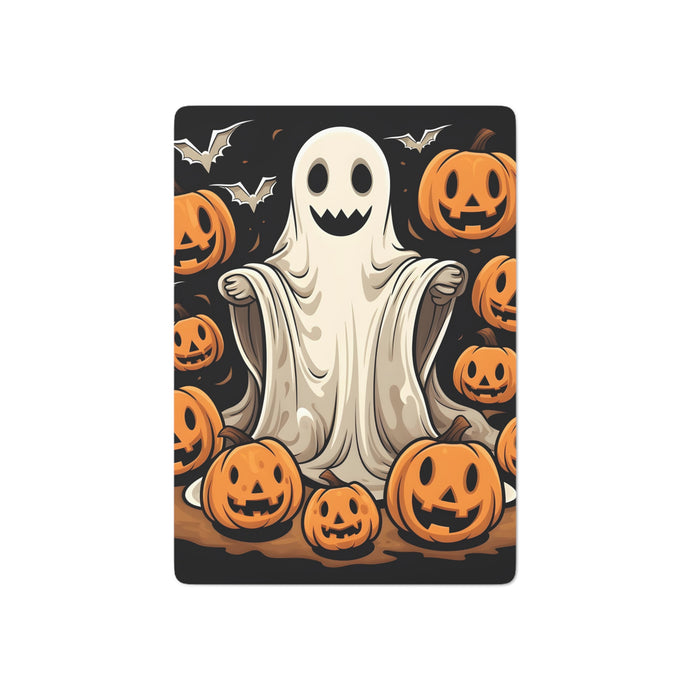 DistinctInk Playing / Poker Cards with Ghastly Skeletal Pumpkin Patch Design for Halloween