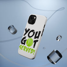 DistinctInk ToughCase for Apple iPhone, Compatible with MagSafe Charging - You Got Served Tennis