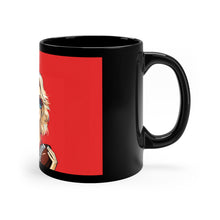 DistinctInk Black Coffee Mug - an What Time Is Taylor's Game? design