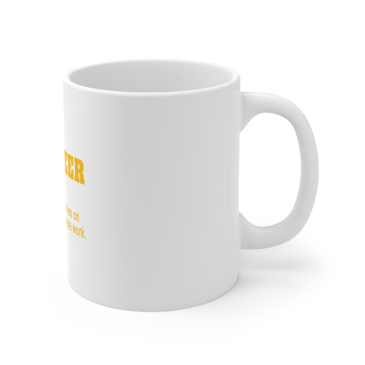 Glossy White Coffee / Tea Mug - Engineer Definition - Caffeine and Last Minute, view 3