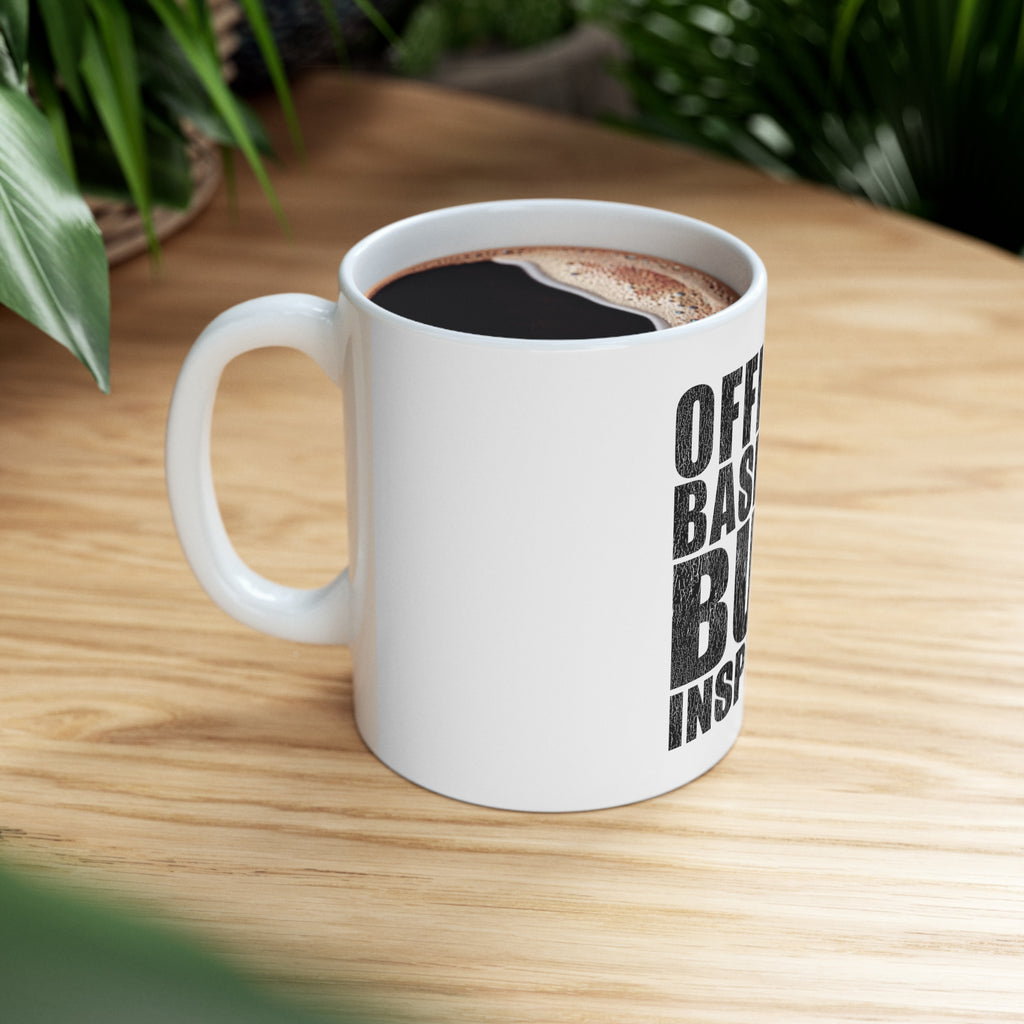 Glossy White Coffee / Tea Mug - Official Baseball Butt Inspector, view 8