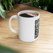 DistinctInk Glossy White Coffee / Tea Mug - Official Baseball Butt Inspector