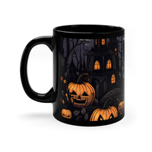 DistinctInk Black Coffee Mug - Spooky All Hallows' Eve for Halloween
