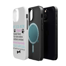DistinctInk ToughCase for Apple iPhone, Compatible with MagSafe Charging - #1 Dog Mom - I've Got Happy Dogs