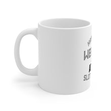 DistinctInk Glossy White Coffee / Tea Mug - Happiness is a Weekend At Slot Machines