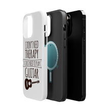 DistinctInk ToughCase for Apple iPhone, Compatible with MagSafe Charging - Don't Need Therapy Need to Play Guitar