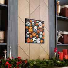 DistinctInk Canvas Wall Art with Spooky Halloween Night for Halloween
