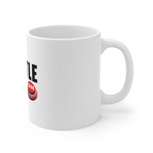 DistinctInk Glossy White Coffee / Tea Mug - Mode On Button