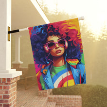 DistinctInk Garden & House Banner Flag with Living a Full Life Design for LGBTQ+ Pride