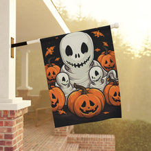 DistinctInk Garden & House Banner Flag with Ghost Skeleton Pumpkin Pattern Design for Halloween