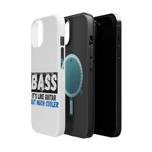 DistinctInk ToughCase for Apple iPhone, Compatible with MagSafe Charging - Bass - It's Like Guitar But Much Cooler