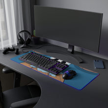DistinctInk LED Gaming Mouse Pad with Ghost Skeleton Pumpkin Pattern Design for Halloween