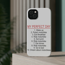 DistinctInk ToughCase for Apple iPhone, Compatible with MagSafe Charging - My Perfect Day - Motorbike Motorcycle
