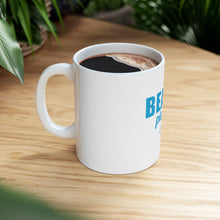 DistinctInk Glossy White Coffee / Tea Mug - Beach, Please
