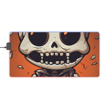DistinctInk LED Gaming Mouse Pad with Skelly's Halloween Bash Design for Halloween