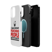 DistinctInk ToughCase for Apple iPhone, Compatible with MagSafe Charging - I Bake Because Punching People is Frowned Upon