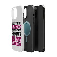 DistinctInk ToughCase for Apple iPhone, Compatible with MagSafe Charging - Watching Baking Shows is My Cardio