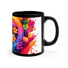 DistinctInk Black Coffee Mug - The Road to Fulfillment for LGBTQ+ Pride