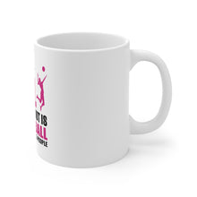 DistinctInk Glossy White Coffee / Tea Mug - All This Girl Cares About is Volleyball