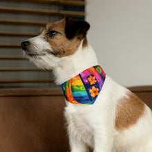 DistinctInk Adjustable Pet Banana Collar with The Road to Fulfillment Design for LGBTQ+ Pride