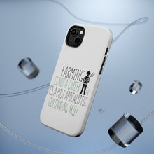 DistinctInk ToughCase for Apple iPhone, Compatible with MagSafe Charging - Farming is Not a Career Post Apocalyptic Skill