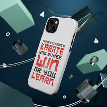 DistinctInk ToughCase for Apple iPhone, Compatible with MagSafe Charging - No Losing in Karate - Win Or Learn