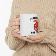 DistinctInk Glossy White Coffee / Tea Mug - Firefighter - Job is to Save You