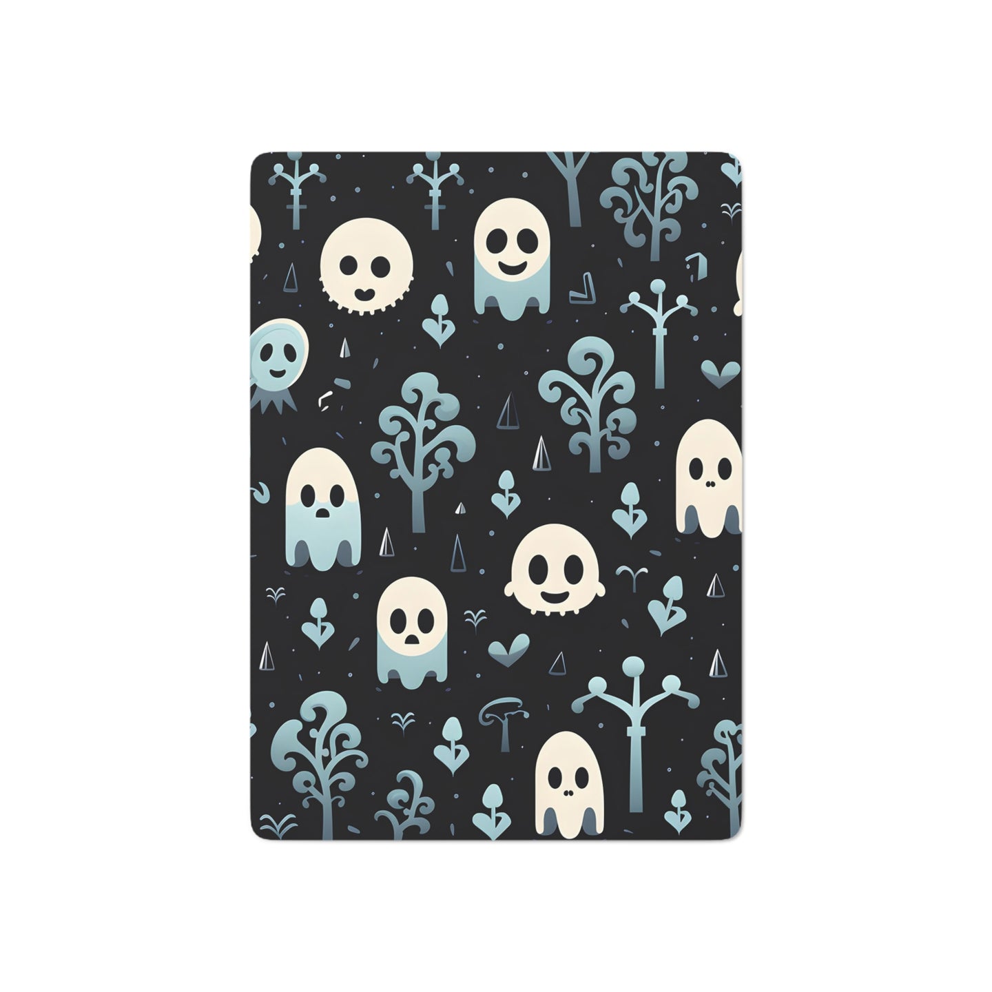 DistinctInk Playing / Poker Cards with Ghastly Skeletal Shadows Design for Halloween