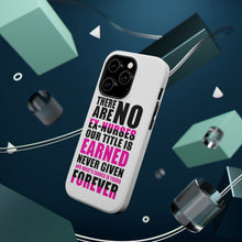 DistinctInk ToughCase for Apple iPhone, Compatible with MagSafe Charging - No Ex Nurses Title is Earned Forever