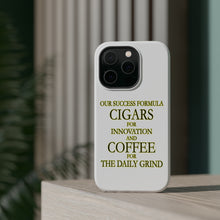 DistinctInk ToughCase for Apple iPhone, Compatible with MagSafe Charging - Success Formula - Cigars & Coffee