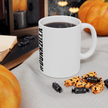 DistinctInk Glossy White Coffee / Tea Mug - #Dunkzilla Dunk Basketball