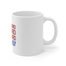 DistinctInk Glossy White Coffee / Tea Mug - Work Hard Hit Hard Play Hard Win Easy