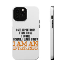 DistinctInk ToughCase for Apple iPhone, Compatible with MagSafe Charging - Entrepreneur Opportunity Risks Hustle