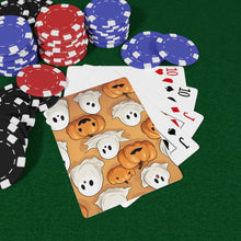 DistinctInk Playing / Poker Cards with Ghostly Skeleton Pumpkin Patch Design for Halloween