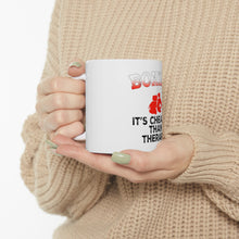 DistinctInk Glossy White Coffee / Tea Mug - Boxing It's Cheaper Than Therapy