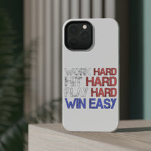 DistinctInk ToughCase for Apple iPhone, Compatible with MagSafe Charging - Work Hard Hit Hard Play Hard Win Easy