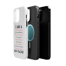 DistinctInk ToughCase for Apple iPhone, Compatible with MagSafe Charging - Teacher Student Helping Homework Encourage
