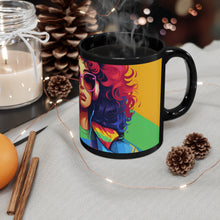 DistinctInk Black Coffee Mug - Living a Full Life for LGBTQ+ Pride