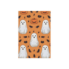 DistinctInk Garden & House Banner / Flag with Ghost Skeleton Cartoon Pumpkin Design for Halloween