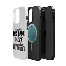 DistinctInk ToughCase for Apple iPhone, Compatible with MagSafe Charging - When Ice Caps Melt Swimmer Rule the World