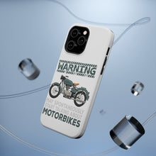DistinctInk ToughCase for Apple iPhone, Compatible with MagSafe Charging - Spontaneously Talking About Motorcycles