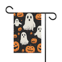 DistinctInk Garden & House Banner / Flag with Ghost Skeleton Pumpkin Cartoon Design for Halloween