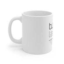 DistinctInk Glossy White Coffee / Tea Mug - Turbo Lag - Giving N/A Cars False Hope