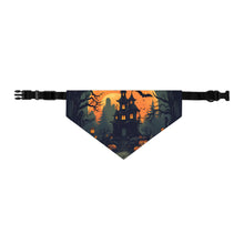 DistinctInk Adjustable Pet Banana Collar with Spooky Trick or Treating Design for Halloween