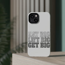 DistinctInk ToughCase for Apple iPhone, Compatible with MagSafe Charging - Eat Big Lift Big Get Big