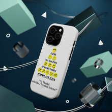 DistinctInk ToughCase for Apple iPhone, Compatible with MagSafe Charging - No Thanks Looks Like a Pyramid Scheme